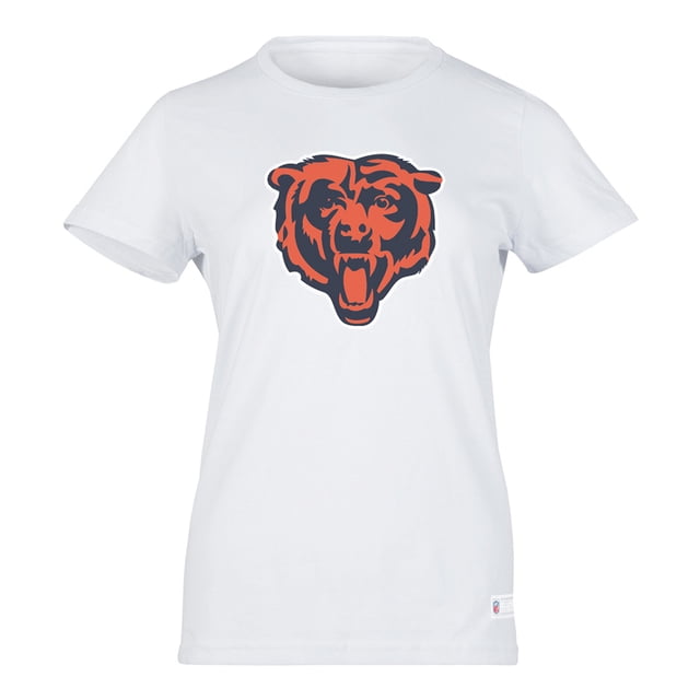 NFL Playera Aficionado Básica Chicago Bears Blanco para Mujer, Talla Extra Grande