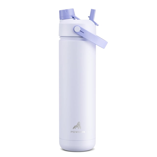 Botella de agua aislante POWCAN 770 ml con pajita y tapa con boquilla