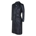 thumbnail image 2 of Mens Long Leather Trench Overcoat-Fleetwood in Black, 2 of 11