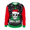 thumbnail image 1 of Sudadera de calavera de Papá Noel para hombres y mujeres, jersey de cuello redondo, Top de gran tamaño, estampado 3D, ropa de calle Hip Hop, ropa de Halloween y Navidad, 1 of 4