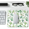 thumbnail image 3 of Green Cute Boho Mouse Pad Watercolor Eucalyptus Leaves Decorative Gaming Mousepad Non Slip Rubber Square Small Mouse Pads for Wireless Mouse Computer Laptop Mouse Mat Women Girls Office Desk Deco, 3 of 6