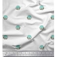 thumbnail image 1 of Soimoi Poly Georgette Fabric Leaves & Floral Block Print Fabric by Yard 52 Inch Wide, 1 of 3