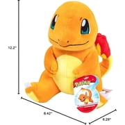 Pokemon 8 Plush Starter 3-Pack - Charmander, Squirtle, Bulbasaur - Generation 1 - Officially Licensed - Soft Stuffed Animal Figure Toys - Gift for Kids, Boys, Girls - 2+