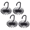 thumbnail image 4 of MasteelfCA 4pcs Multifunction 20 Hooks Tie Rack 360 Degree Rotating Hanger Creative Closet Organizer for Scarves Towels (Black), 4 of 8
