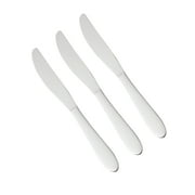 Mainstays Breck Stainless Steel Dinner Knife, 3 Piece Set, Silver