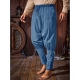 thumbnail image 2 of Pantalones Runcati Medieval de algodón con banda en el tobillo para hombre, pirata y vikingo, 2 of 5