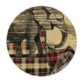 thumbnail image 4 of Orinice Elephant Baby Elephant Plaid Blanket Round Table Cover Stain Resistant Washable Indoor Outdoor Tablecloth Kitchen Dining Wedding Parties Waterproof 100% Polyester Fiber 42-46, 4 of 8