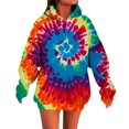 thumbnail image 2 of Winter Plus Size Fall Sweaters for Women Women's Autumn Fashion Tie Dye Printed Hoodies Funny Hoodies Multicolor XXL, 2 of 9