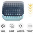 thumbnail image 2 of Soap Dish with Drain, 4 Pieces Soap Dish, Keep Soap Dry, Suitable for Kitchen, Bathroom and Shower Room. Wall Mounted Soap Tray - No Nails No Drilling, 2 of 5