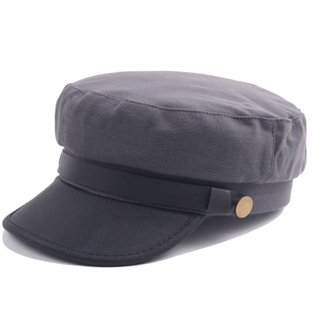 Fashion Unisex Military Caps Spring Autumn Sailor Hats For Women Men Flat Top Captain Cap