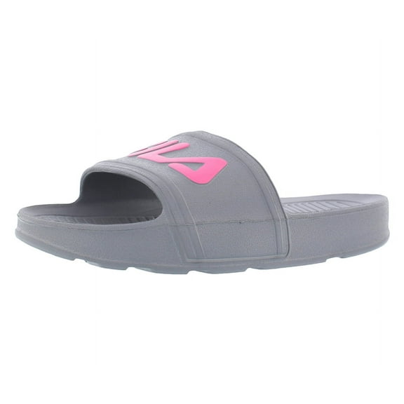 Fila Sleek Slide Lt Girls Shoes Size 11, Color :Grey/Pink