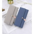 thumbnail image 3 of RFID Wallets for Women, Leaf Card Holder Trifold Ladies Wallets Coins Zipper Pocket with ID Window，Blue, 3 of 7