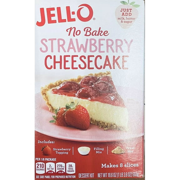 Jello No Bake STRAWBERRY CHEESECAKE Jell-O 19.6 oz Box