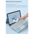 thumbnail image 4 of Étui Clavier pour iPad Pro 11 Pouces 2022 2021 2020 avec Pavé Tactile Touches Rondes Mignonnes Clavier Coloré Pro 11 Pouces 4e 3e 2e Génération Clavier Détachable Couverture Intelligente Mince avec Porte-Crayon, 4 of 7