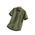 thumbnail image 4 of RUTAYY Men's Shirts Short Sleeve Solid Color Turndown Collar Casual Breathable Comfortable Daily Wear Button Down Travel Vacation Blouse, 4 of 5