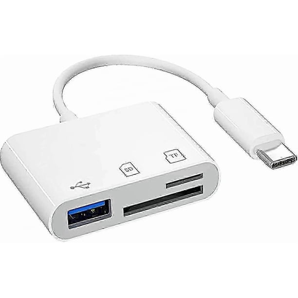 Usb-c To Sd Card Reader,type C Micro Sd Tf Card Reader,3 In 1 Usb-c To Usb Camera Memory Card Reader Adap