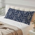 thumbnail image 4 of Navy Blue Botanical Body Pillow Cover 20 x 60 Inch Decorative Pillow Cover Spring Summer Chic Wildflowers Lumbar Pillowcase Seasonal Rectangle Cushion Case for Couch Sofa Bed Living Room, 4 of 9