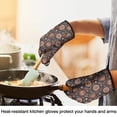 thumbnail image 4 of Pioneer Flower Floral Print Pattern Oven Mitt 2-Pack Set, Heat Resistant Kitchen Gloves, 7.7" X 12", 4 of 6