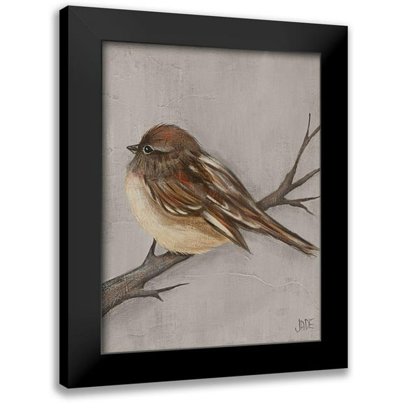 Reynolds, Jade 12x14 Black Modern Framed Museum Art Print Titled - Winter Bird III