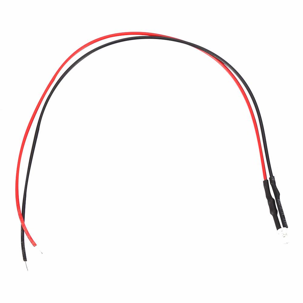 Tebru LED light Wire Solder, LED Lightemitting Diode Wired, 10pcs 12v 3mm LED Lightemitting