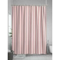 thumbnail image 5 of Shower Curtain Red Stripes Shower Curtains for Bathroom, Waterproof Polyester Shower Curtain Set with Hooks, Small Stall Size 36" x 72" Red Beige Vertical Striped, 5 of 6