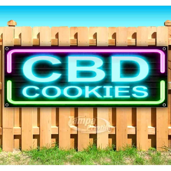 CBD Cookies 13 oz Vinyl Banner With Metal Grommets