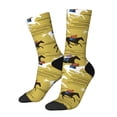 thumbnail image 1 of Lukts Horsemen In Horseraces Pattern Womens Crew Soft Moisture-wicking Socks,Moisture Control Crew Socks,Mid Calf Socks, 1 of 6