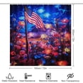 thumbnail image 2 of Independence Day Of The United States Flag Bathroom Sets with Shower Curtain And Rugs, Incl with 12 Hooks，Toilet Lid Oval Rug, 2 of 8