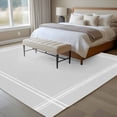 thumbnail image 4 of Pure Light Grey Area Rug 5x7 FT, Non Slip Bedroom Throw Carpet, Simple Solid Color Washable Soft Floor Carpet Non-Shedding Rug for Dining Room Bedside Classroom Desk, 4 of 9