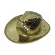 thumbnail image 5 of Sombrero de vaquero occidental de ala ancha para accesorios de fotos, festivales y viajes. Oro, 5 of 9