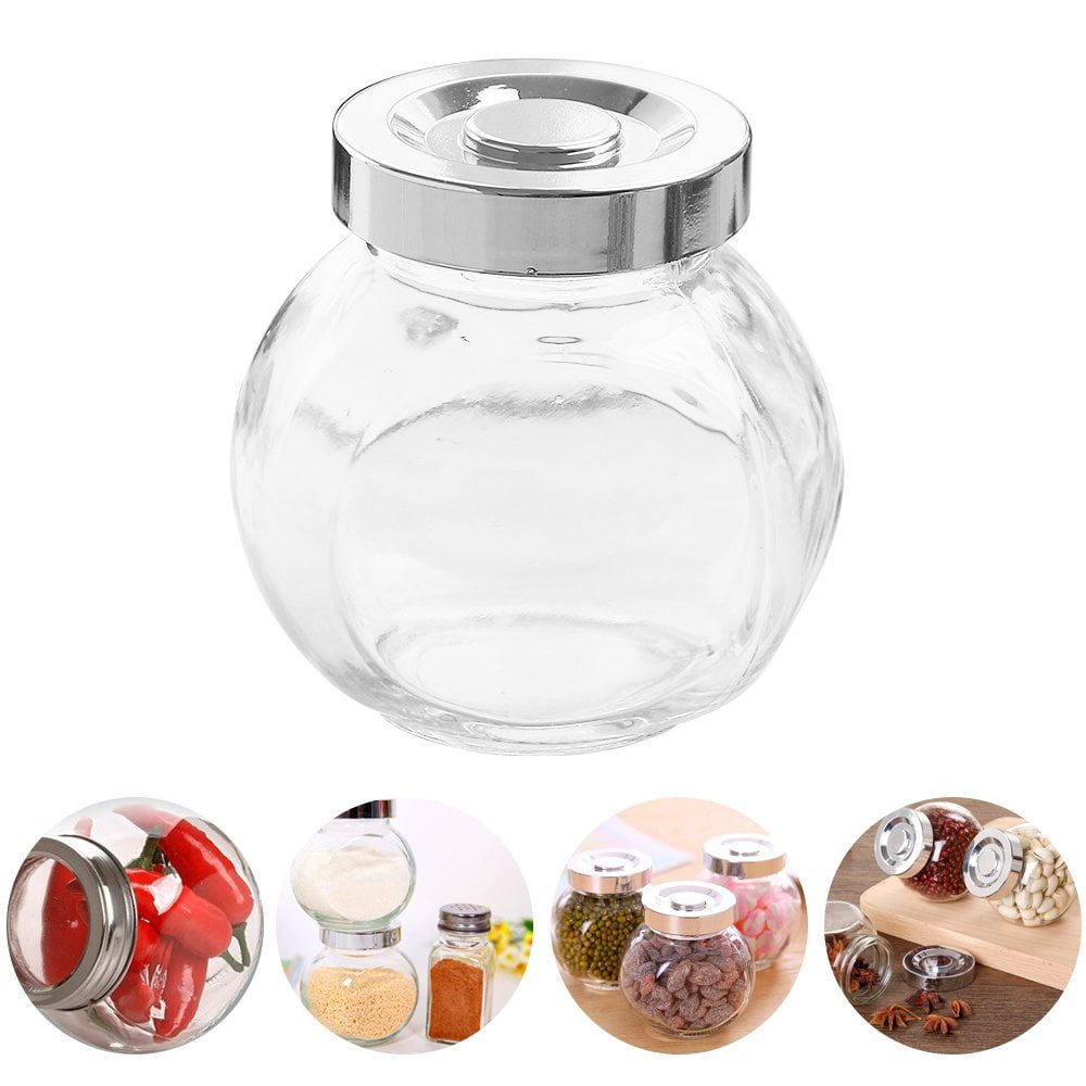 Glass Storage Jar Clear Glass Food Spice Kitchen Storage Container