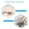 thumbnail image 5 of Uxcell 8Inch Metal Floral Hoop with Stand, 6 Pcs Round Macrame Dream Catcher Ring for Party Table Centerpiece, Gold, 5 of 6