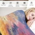 Creowell Colorful Sky Flannel Throw Blanket for Sofa Couch All Seasons