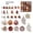 Champagne Gold - 62Pcs, variant on Dmlowu Christmas Tree Decorations, 62Pcs Shatterproof Christmas Ball Ornaments Set of Snowflake Pinecone Leaf Pendants, Assorted Hanging Ornaments for Holiday