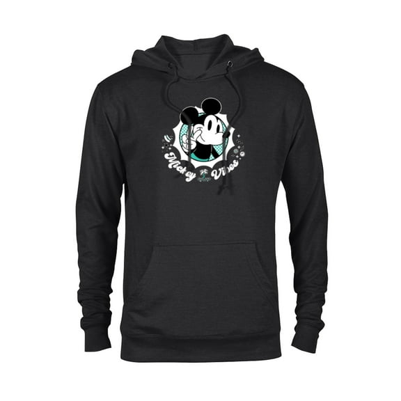 Disney Mickey Vibes Retro Cool - Pullover Hoodie for Adults - Customized-Black