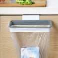 thumbnail image 4 of Door Back Garbage Bag Holder Plastic Over Cabinet Trash Bags Rack Multifunction Storage Shelf (White), 4 of 6