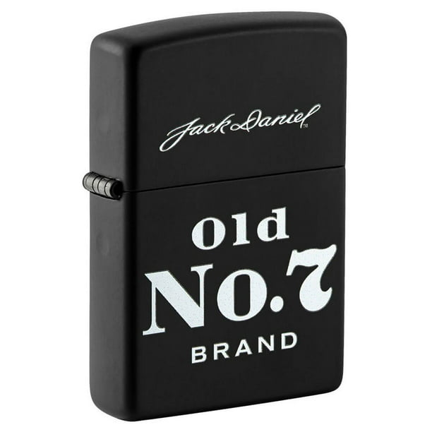 Zippo 49823 Jack Daniel's Old No. 7 Black Matte Windproof Lighter