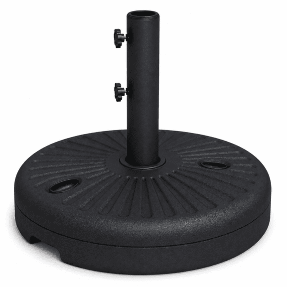 Black 82lb Capacity Water Filled Patio Umbrella Base Heavy Duty Stand