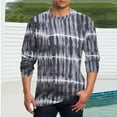 thumbnail image 2 of Kukoosong Men's T-Shirts Casual Tie-Dye Print Long Sleeve Tops Athletic Wear Graphic Pullover Top, 2 of 5