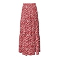 thumbnail image 3 of mgoYE Summer Skirts for Women Women's Summer Bohemian Floral Printed Elastic Waist A Line Maxi Skirt Polyester|Red XL, 3 of 5