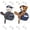 Dog+Sheep, variant on Car Air Fresheners, Cute Car Voice-Activated Rhythm Light Automotive Air Outlet Fan Diffuser, Automotive Interiors Vent Decoration (Blue)