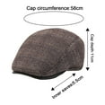 thumbnail image 5 of Newsboy Hats for Men, Retractable Invisible Earflap Caps - Classic Herringbone Tweed Wool Blend Flat Cap Ivy Cabbie Driving Hat, 5 of 8