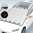 thumbnail image 5 of Double Layer Magnetic Suction Car Snow Cover Front Windshield Thick Snow Cover Antifreeze Car Cover All Season Universal Front Windshield Protector for Car Truck SUV (57"x43"), 5 of 8