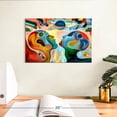 thumbnail image 3 of Elephant Stock Man And Woman Abstract Wall Art - Horizontal Canvas Wall Art - Living Room Wall Decor - People Canvas - Yellow And Orange Decor - 12" x 8", 3 of 8