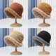 thumbnail image 1 of Gorro de otoño e invierno para mujer con forro de lana, gorro de pescador engrosado, gorro de lavabo enrollado cálido con borde ancho, 1 of 3