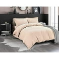 thumbnail image 1 of Mocassi 3-Piece Duvet Cover Set, 1800 Thread Count, Button Closure, Solid Color - Cooling, Breathable Material- Wrinkle, Fade, Stain Resistant, Full/Queen, Cream, 1 of 5