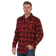 thumbnail image 2 of Gioberti Men's Western Brushed Flannel Plaid Checkered Shirt w/ Snap-on Button, 2 of 5