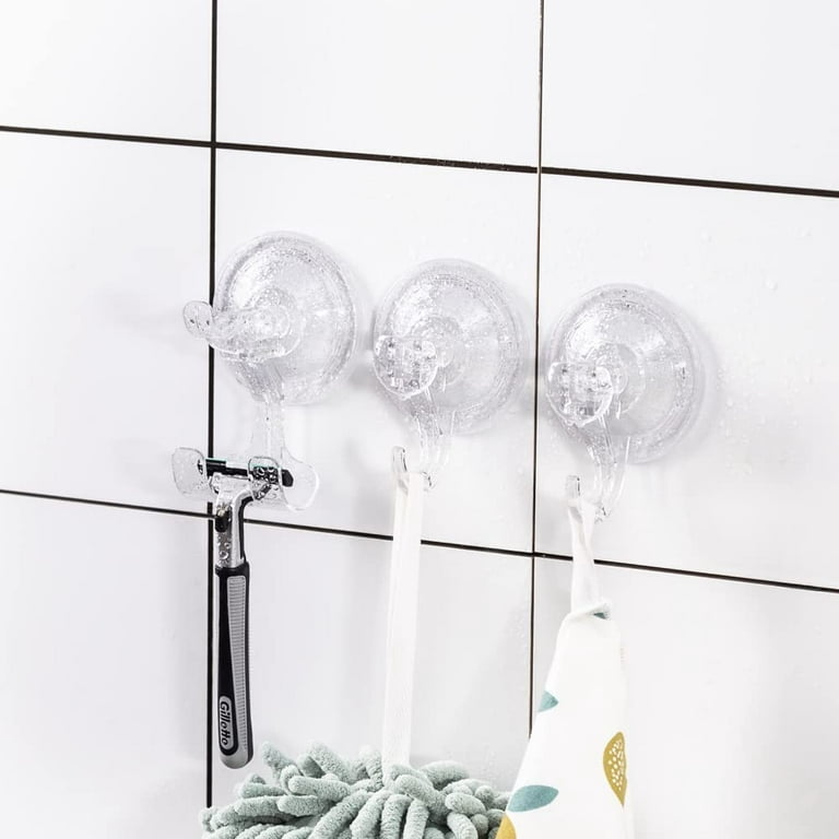 Razor Holer for Shower Wall Waterproof Suction Cup Hooks, Shower Hooks for  Bathr