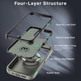 thumbnail image 4 of Funda Case MYBAT Maverick Mag clip para iPhone 15 PRO MAX - Gris con mica, 4 of 9
