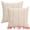 Apricot, variant on Unique Bargains Pack of 2 Striped Soft Cozy Cushion Cases Pillow Covers 20" x 20" Grey